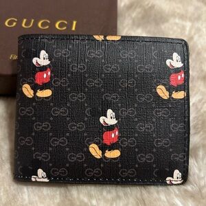 Gucci Black Mickey Mouse Wallet